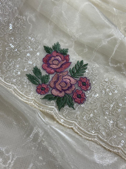 PREMIUM GLASS ORGANZA SAREE