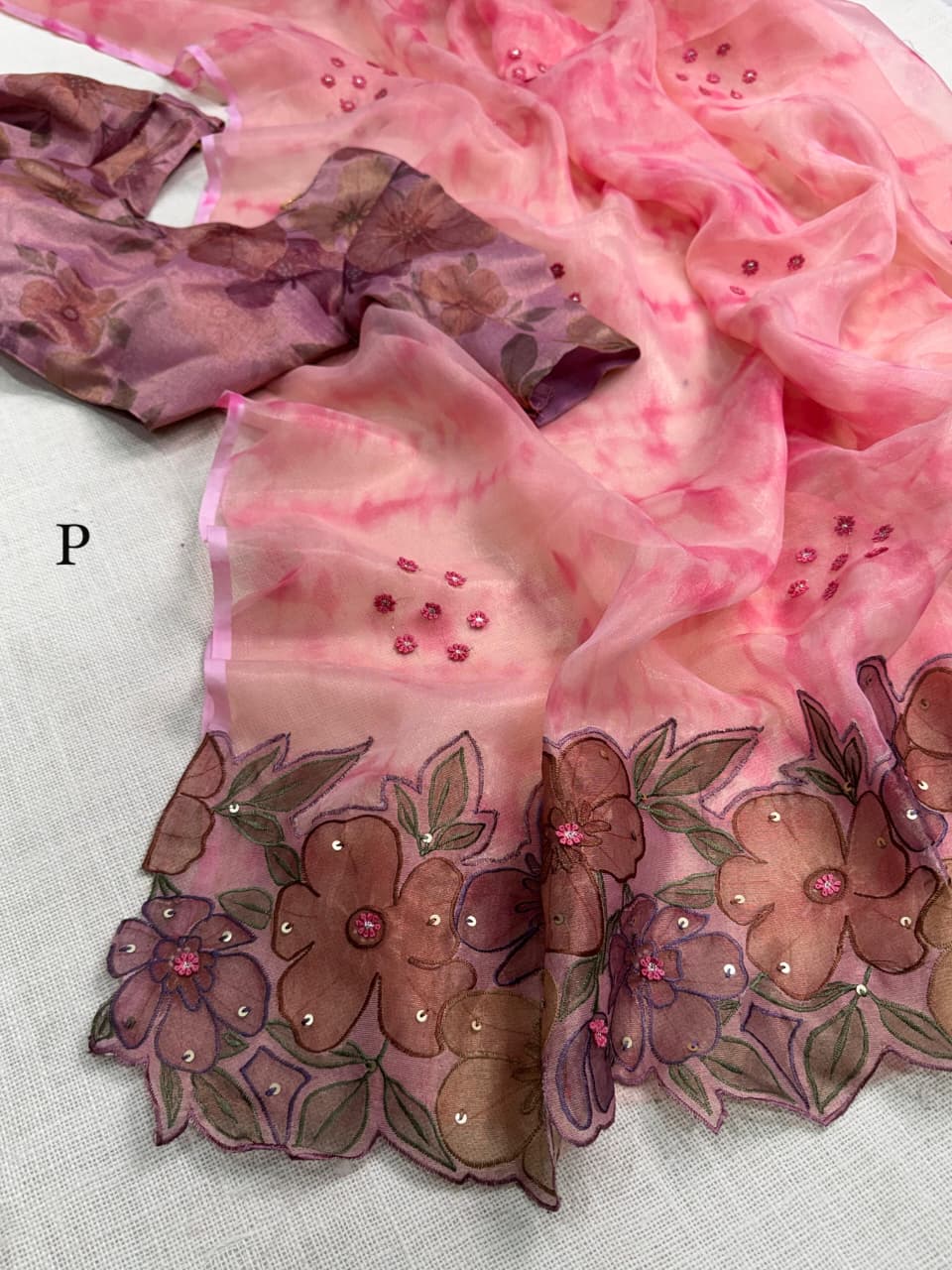 PURE SOFT GLASS TISSUE SAREE