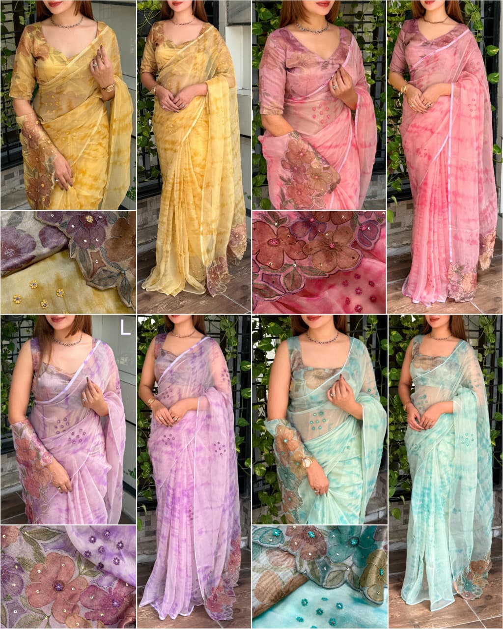 PURE SOFT GLASS TISSUE SAREE