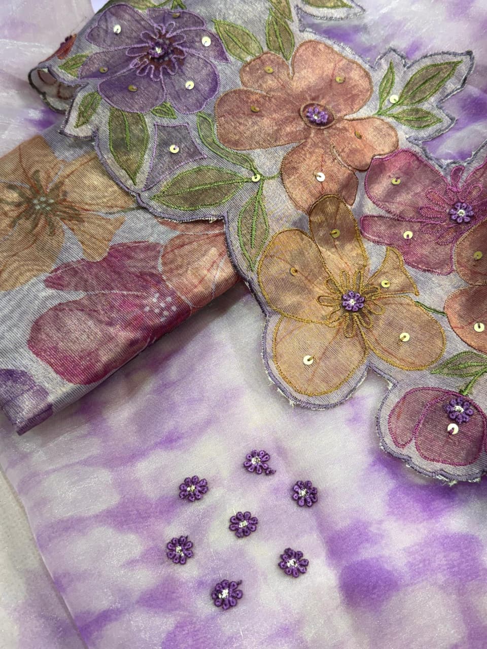 PURE SOFT GLASS TISSUE SAREE