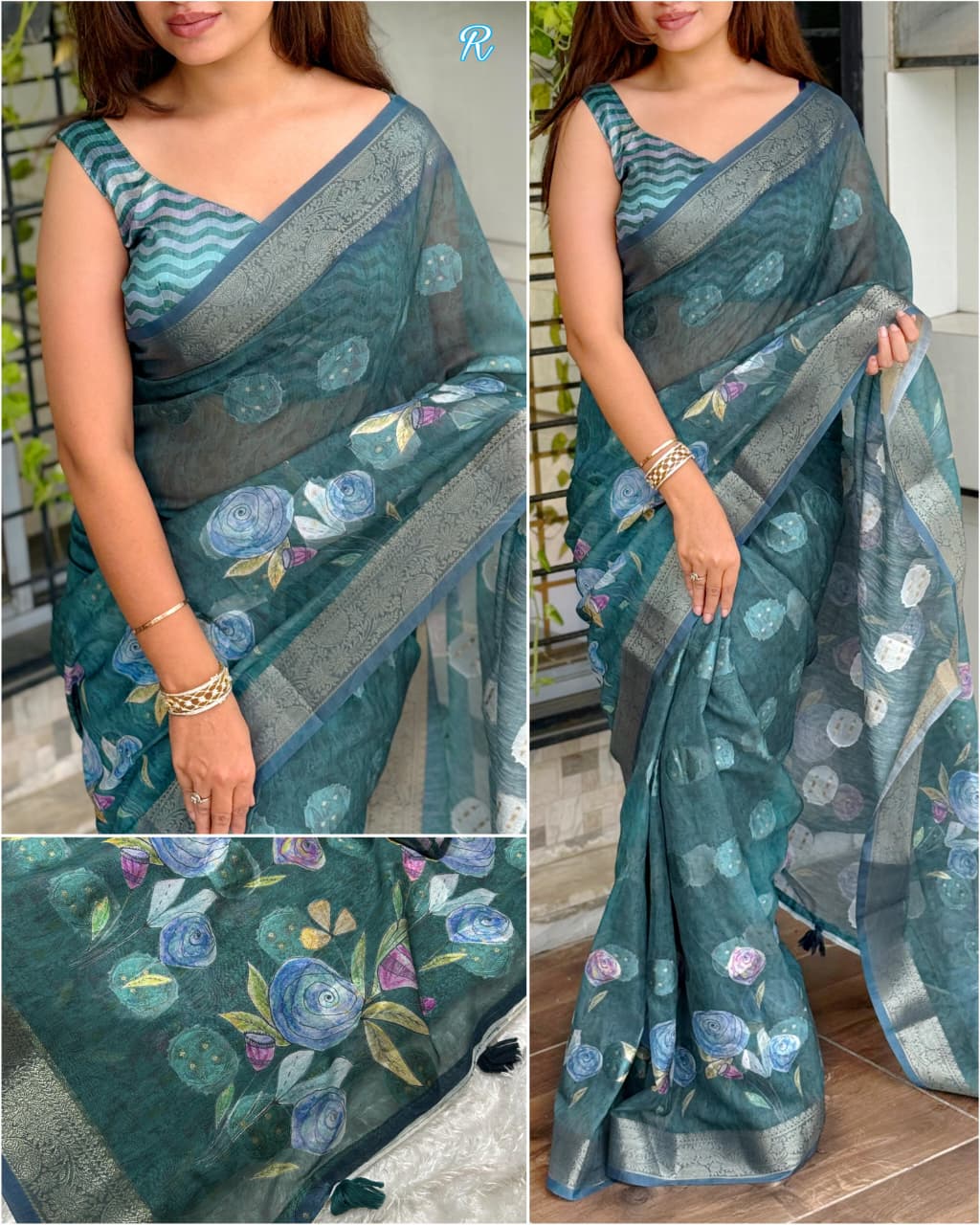 Pure Cotton Jacquard Saree