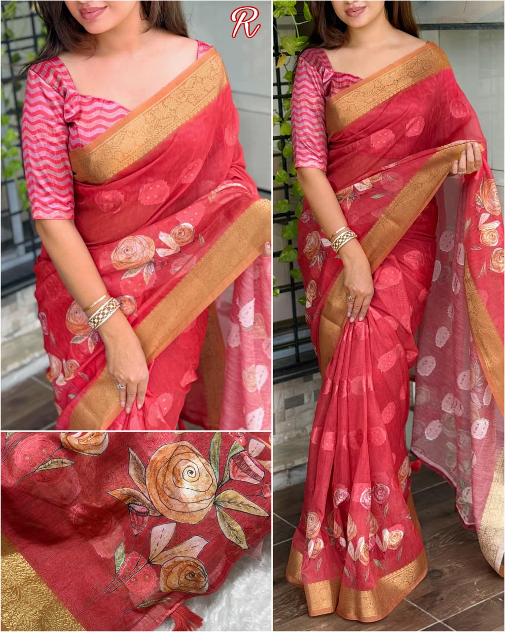 Pure Cotton Jacquard Saree