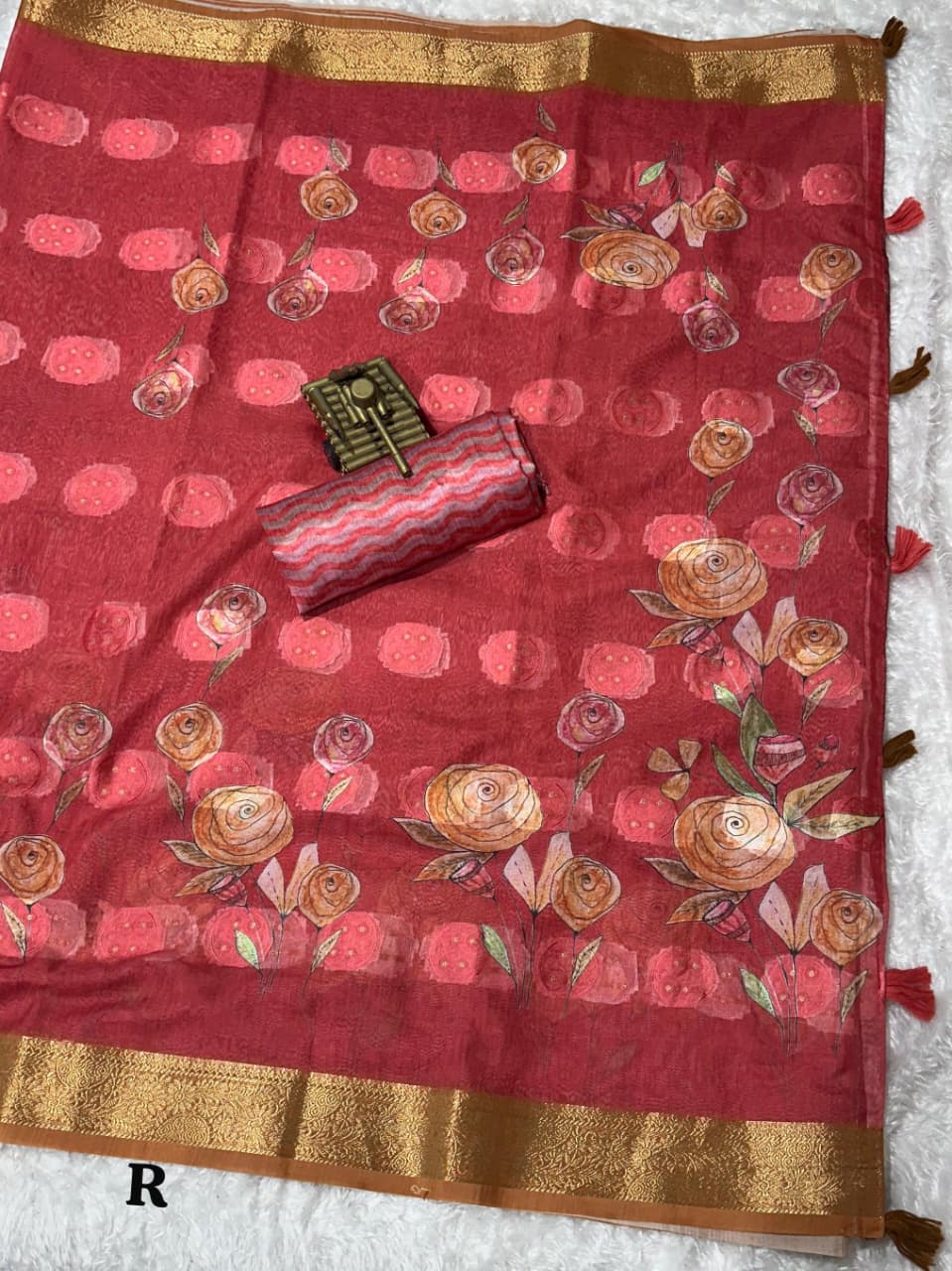 Pure Cotton Jacquard Saree