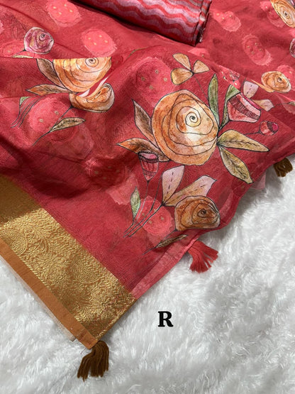 Pure Cotton Jacquard Saree