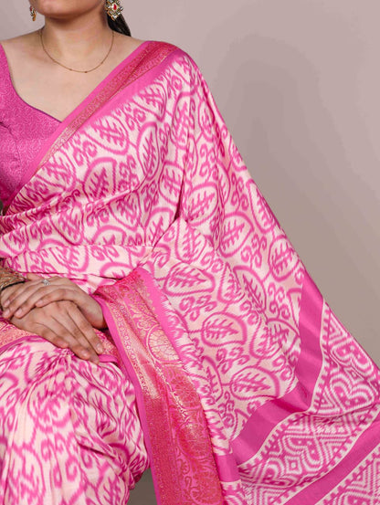 Tussar silk with Viscose border saree