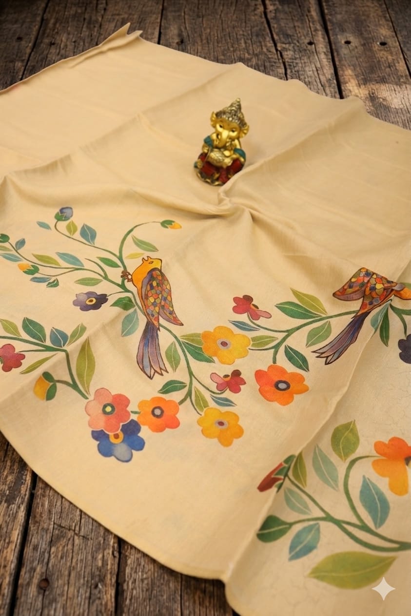 UNIQUE FLORAL DIGITAL PRINTED SAREE