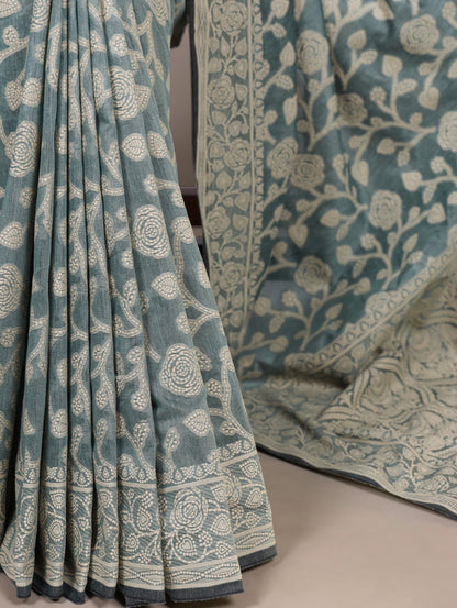 Cottan Organic Flower Printed Saree