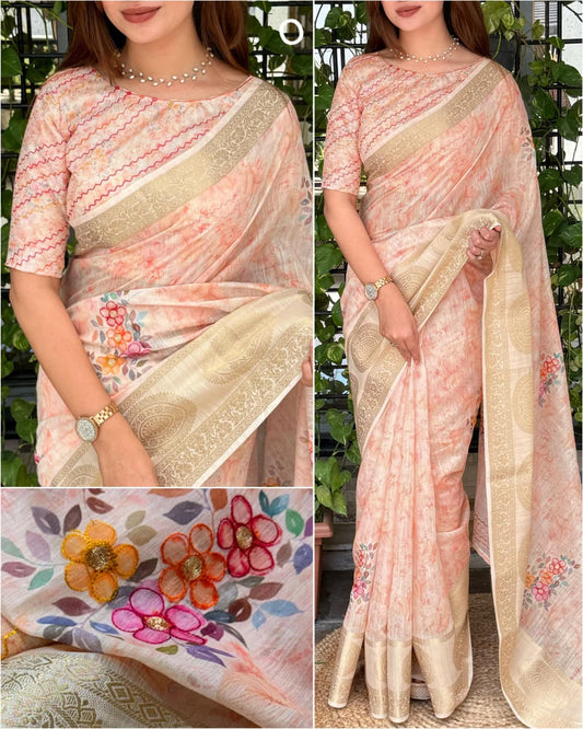 Mulcotten Simple Saree