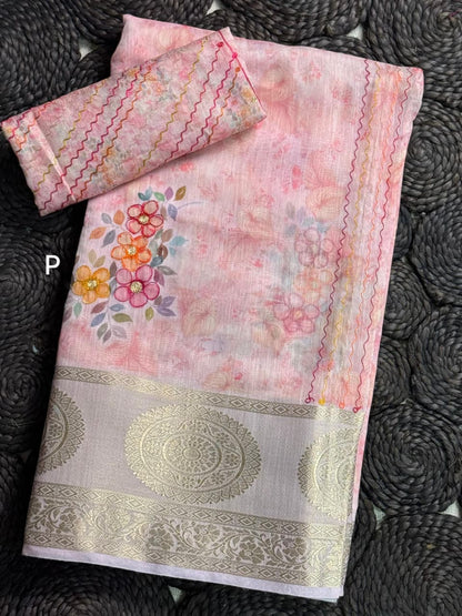 Mulcotten Simple Saree