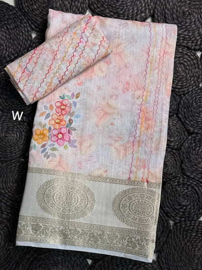 Mulcotten Simple Saree