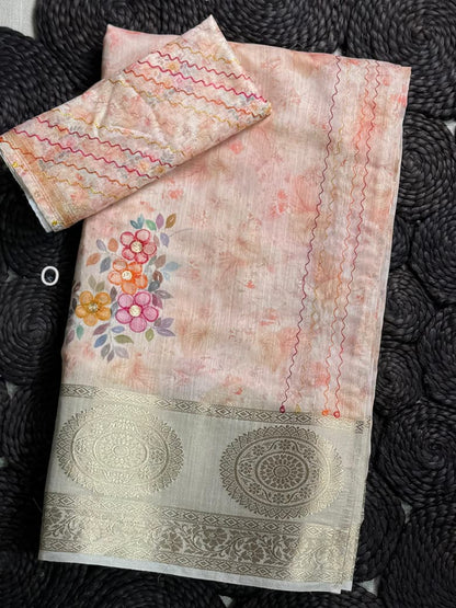 Mulcotten Simple Saree