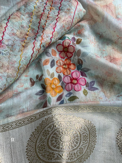 Mulcotten Simple Saree