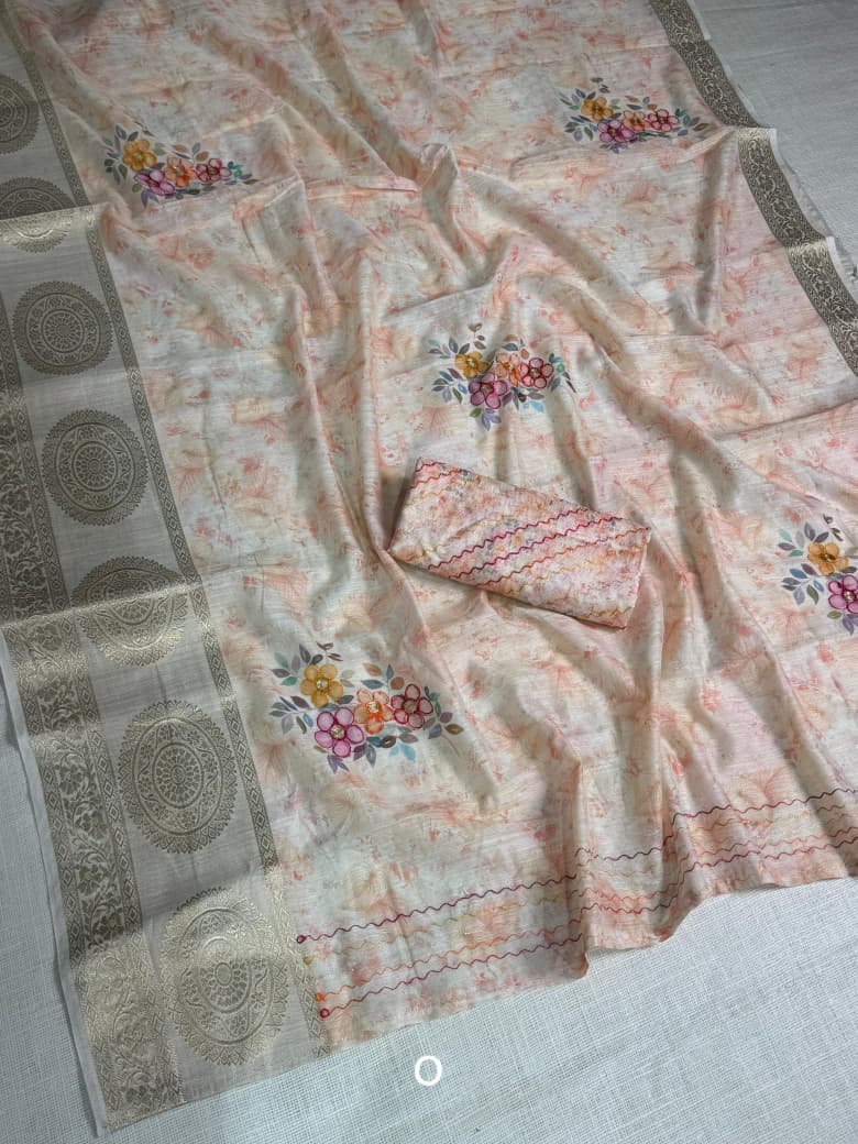 Mulcotten Simple Saree