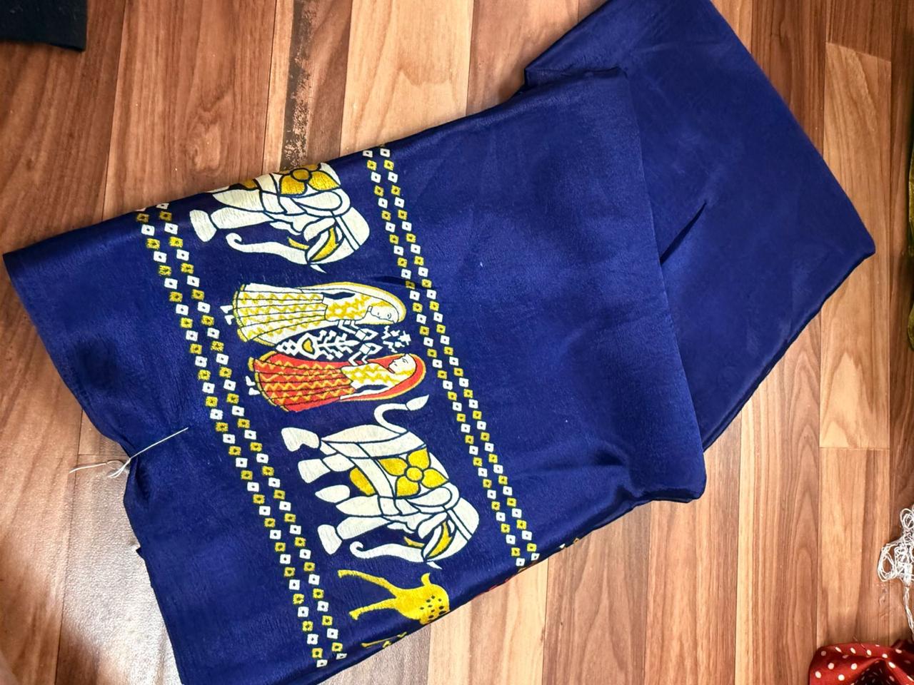 Bandhani Saree New Supar Ajrakh GOLD