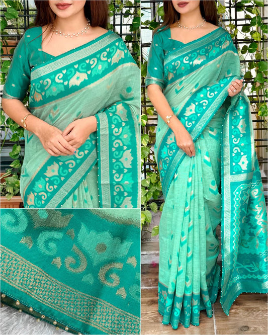 Lenin Cotton Stylish Saree