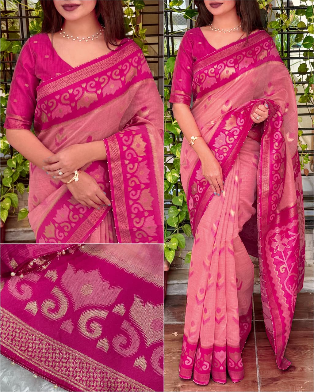 Lenin Cotton Stylish Saree