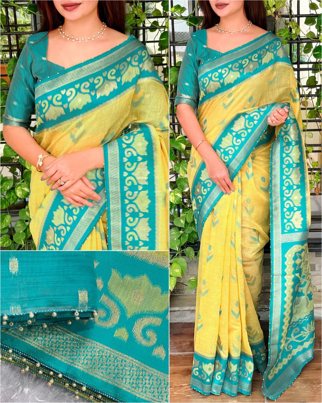 Lenin Cotton Stylish Saree