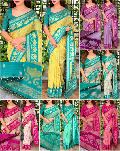 Lenin Cotton Stylish Saree