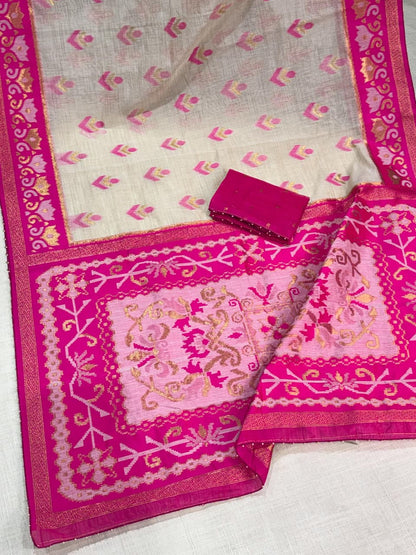 Lenin Cotton Stylish Saree