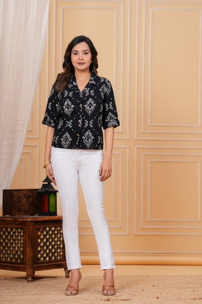 Bagru hand block printed Cotton Women's Shirts