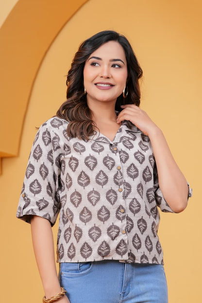 Exclusive New collection of Bagru hand block printed Cotton Women's Shirts