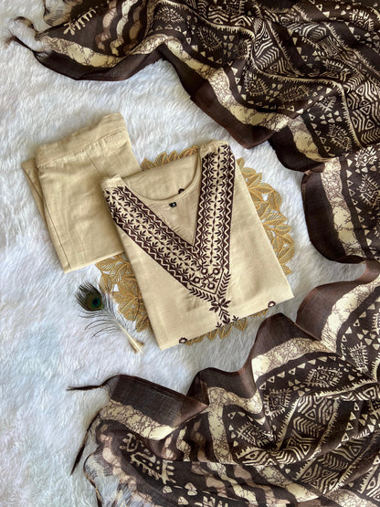 KURTI PANT DUPATTA SET