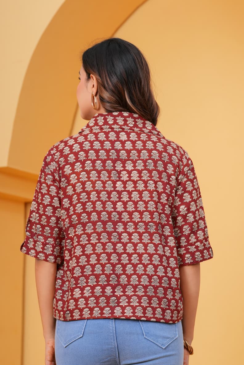 Exclusive New collection of Bagru hand block printed Cotton Women's Shirts
