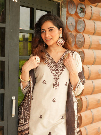 KURTI PANT DUPATTA SET