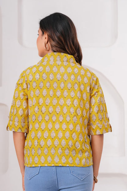 Exclusive New collection of Bagru hand block printed Cotton Women' SHIRTS