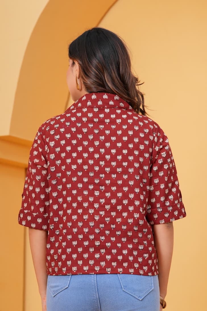 Exclusive New collection of Bagru hand block printed Cotton Women' SHIRTS