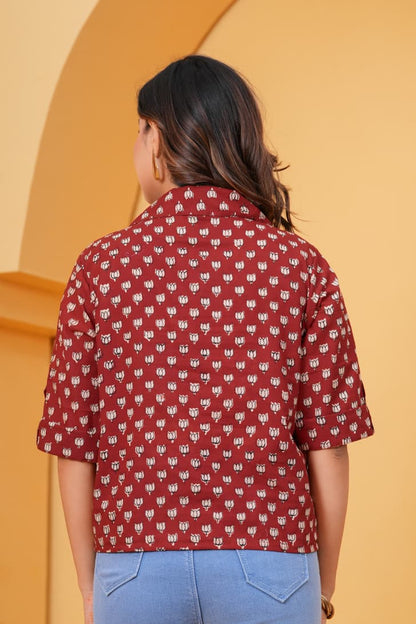 Exclusive New collection of Bagru hand block printed Cotton Women' SHIRTS