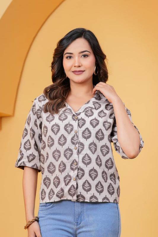 Exclusive New collection of Bagru hand block printed Cotton Women's Shirts