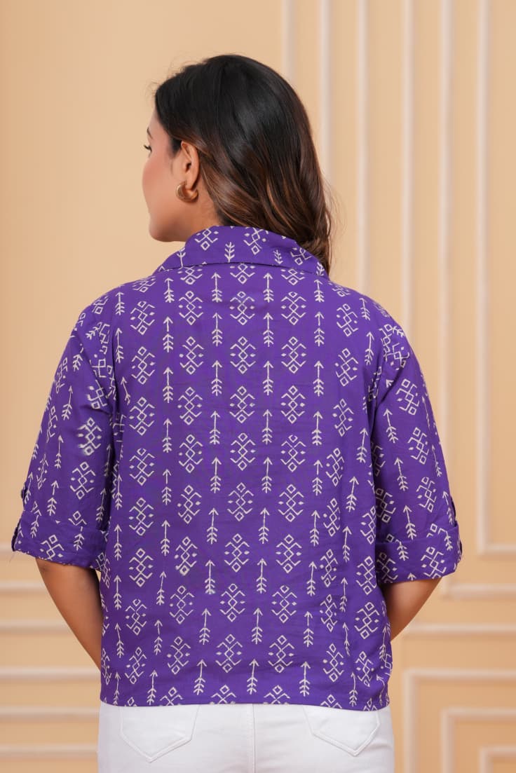 Exclusive New collection of Bagru hand block printed Cotton Women' SHIRTS