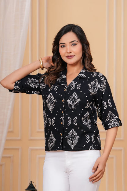 Bagru hand block printed Cotton Women's Shirts
